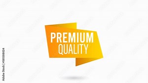 illustration of a label Premium quality label 4K motion animation Stock Video