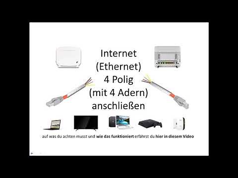 Internet 4 polig (mit 4 Adern) anschließen