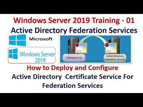 Server 2019 Training - 01 How to Install & Configure Active Directory Service For ADFS