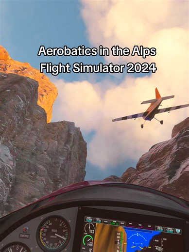 Some aerobatics in the Alps! Flying the Zer0 #flightsimulator2024 #girlpilot #vr #aviation