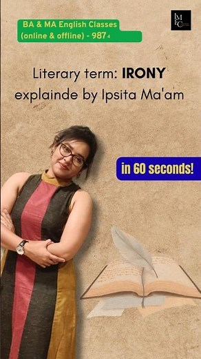 What is Irony? Literary Term Definition with Example | Explained for BA & MA English Students