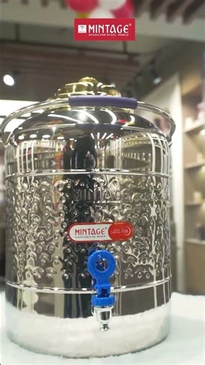 Mintage Elegant Water Pot Review | Premium Stainless Steel Storage with Golden Lid