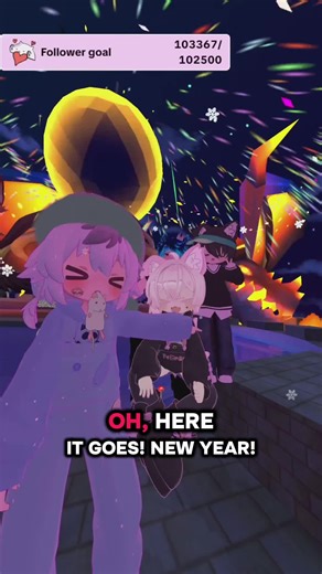 Wooh we stayed up till 12AM to watch the VRChat ball drop XD #livehighlights #tiktoklive #vrchat #vtuber #newyear2026