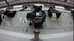 Spool of Thread in a Textile Factory / Textile factory for spinning synthetic fibers on spools and reels. HD1080p
