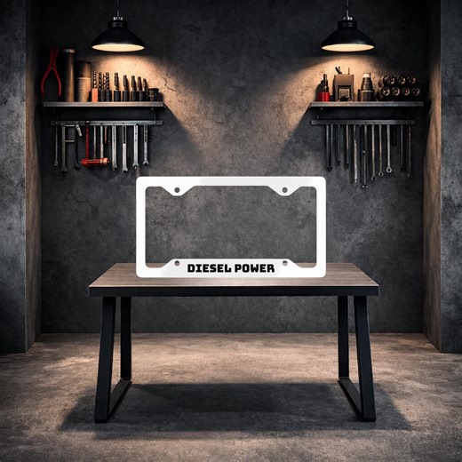 Diesel Power, Custom License Plate Frame, Personalized Car Tag Frame, Metal Plate Frame, Car Decor Gift, Car Accessories - Etsy