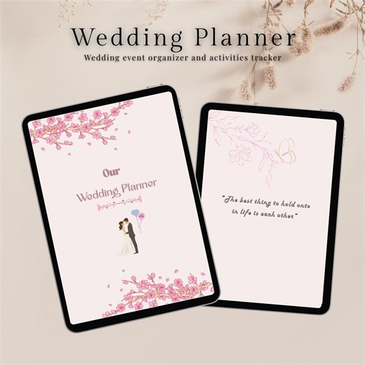 Printable Wedding Planner binder with wedding checklist itinerary timeline schedule and seating chart for brides and wedding planners