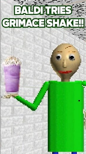 Baldi Tries Grimace Shake! #baldi #ytshorts