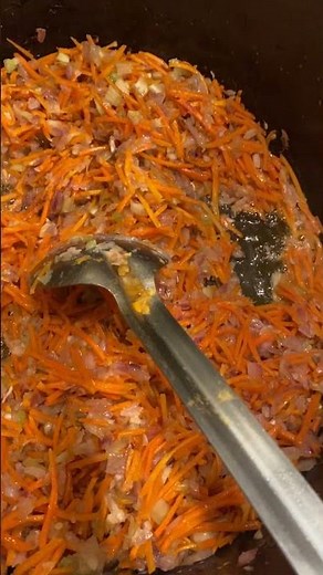 Mirepoix (Carrot, Celery, Onion) Being Sautéed to Perfection