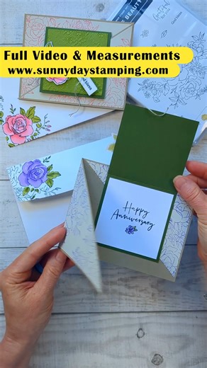 23K views · 404 reactions | This card might look complicated, but I've got lots of great tips to make it the easy way! I'll show you how to cut those angles perfectly. The full video just dropped on my channel! The project sheet will go out to my email subscribers on Friday, July 19th. I share the measurements and video on my website. I'm happy to share the link. #alcoholmarkers #greetingcards | Sunny Day Stamping | Facebook