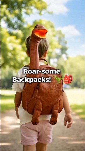 Get ready for adventure with these awesome dinosaur backpacks! #dinosaur #kids #backpacking #shorts