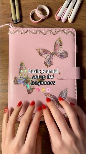 Basic journal setup for beginners 🥰 make your own or use my pages #planner #bujo #journal #asmr