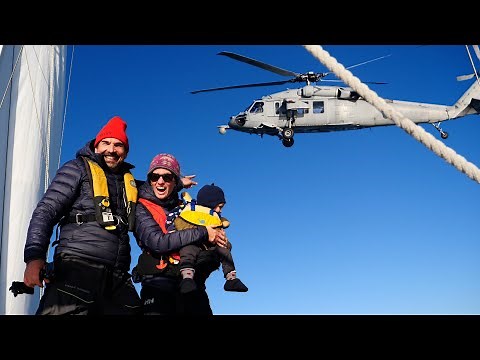 BUZZED by a Navy Seahawk Chopper Rounding Cape Hatteras - Sailing Vessel Delos Ep. 316