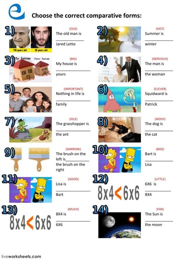 Comparatives I worksheet
