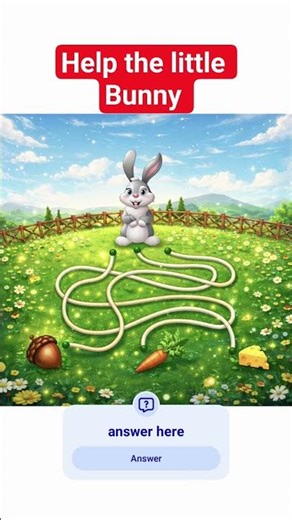 Which Path Is Correct? Fun Maze Game for Kids 🐇🥕🧀 #maze #mazesolving #puzzles