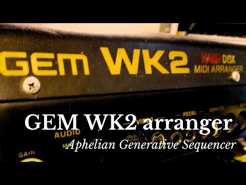 Gem WK2 hd Arranger control by Aphelian Generative Sequencer LiveJam