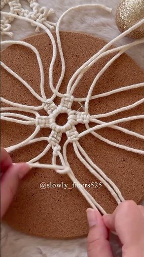 マクラメスノーフレーク⭐︎紐を結んで作る雪の結晶#マクラメ #macrame
