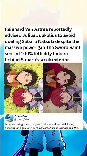 Sword Saint Exposed Fearing Subaru Natsuki As World’s Most Dangerous Man