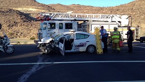 Palm Springs collision injures two men, a dog