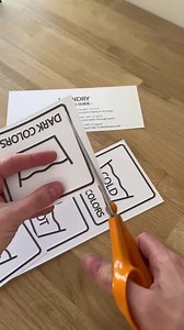 Laundry Pictograms Printable – Light Colors Sorting Cards | Black & White Laundry Room Labels