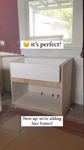 Installing my beautiful new farmhouse sink! #farmhousesink #kitchencabinets #diyrenovation | Renee Renovates