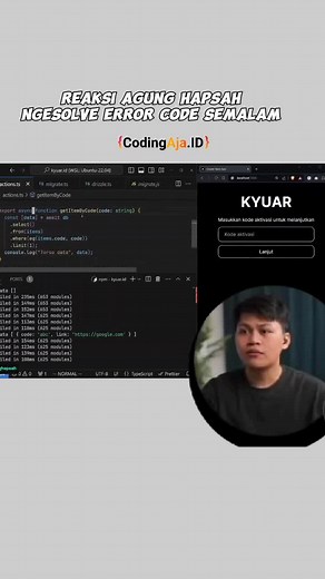 Agung Hapsah dengan ilmu padinya 🔥🤣 #programming #bug #codingaja #agunghapsah #agunghapsahngoding