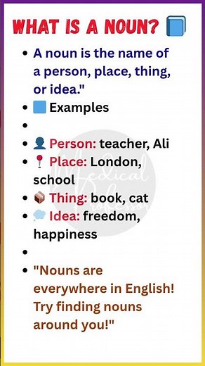What Is a Noun? 📘 | Parts of Speech #1 | English Grammar Shorts