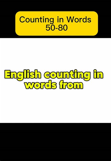 English Counting from 50 to 80: A Clear Guide