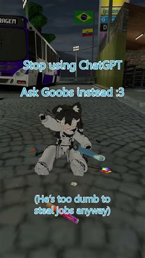 Goobs has all the answers :3 #vrc #vrchat #chatgpt #vtuber #fyp
