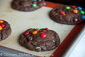 Chocolate M&M Cookies