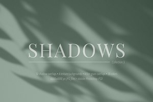 30 Shadow Overlays vol. 03 Plants, a Background Graphic by DESIGN BY nube