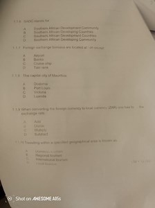 1.1.6 SADC stands forA Southern African Development Community... | Filo