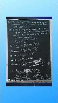75% Completion se Half Life kaise nikale? | Class 12 Chemical Kinetics Trick