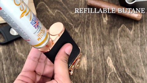 Visol Retro Butane Torch Lighter Triple Flame Refillable Gas Lighter, Built-in Cutter, Detachable Poker and Windproof Adjustable Flame Lighter (Ships Without Butane)