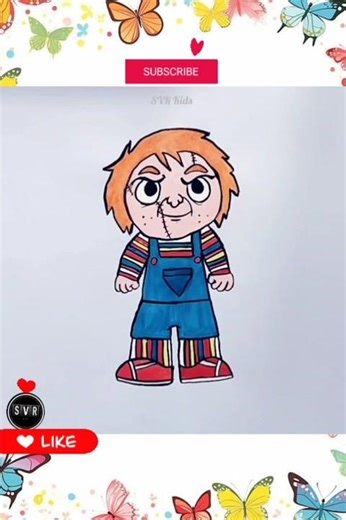 Chucky Painting Shorts 🔪🎨 | Fun & Spooky Halloween Art for Kids 🎃👻