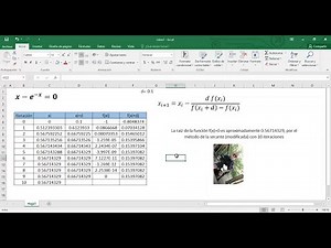 RAÍCES DE ECUACIONES - Secante modificado: Ejemplo 01
