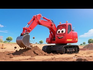 Excavator Colors Song 🚜 Learn Colors with Construction Trucks for Toddlers | Kids Digger Video 2025