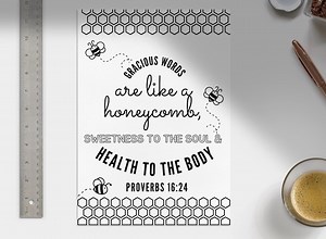 Printable Bee Kind Bible Coloring Pages - Scripture Printable | Digital Download - Etsy