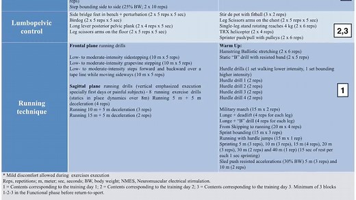 Hamstring Rehab for Football Players - Mendiguchía et al. 2017 "Although return to sport was slower, male football players who underwent an individualized, multifactorial, criteria-based algorithm with a performance- and primary risk factor-oriented training program from the early stages of the process markedly decreased the risk of re-injury compared to a general protocol where long length strength training exercises were prioritized." Credit: Bret Contreras PhD Blog link: https://bretcontreras