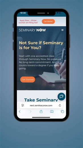 Not Sure if Seminary is for You? Start with one accredited class through Seminary Now. No pressure. No long-term commitment. And it counts toward a degree if you keep going. #seminarynow #christian #bible #biblestudy #christianlearning