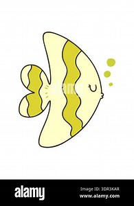 changing color animation of hand drawn quirky cartoon fish Stock Video Footage - Alamy