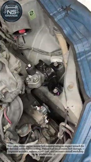 Engine Mount Removal Using Impact Wrench | Fast & Efficient Repair#mechanic #shorts