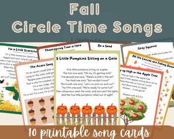 Fall Circle Time Songs