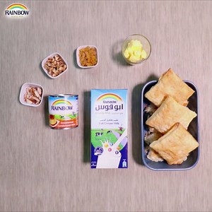7.8K views · 93 reactions | Add magic to those iftar moments with some warm & sweet Umm Ali made from Rainbow Milk and Sweetened Condensed Milk. Watch the recipe here. Buy Rainbow Sweetened condensed milk from Souq.com Click here to purchase now: https://bit.ly/2kgkaGI | Rainbow Milk | Facebook