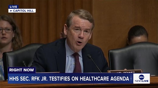 Sen. Michael Bennet grilled HHS Sec. RFK Jr. on his firing of all 17 members of the CDC's vaccine advisory panel: "I'm asking the questions, Mr. Kennedy, on behalf of parents and schools and teachers ... who deserve so much better than your leadership." https://abcnews.link/hxc4YaH | ABC News Politics