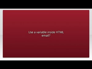 Use a variable inside HTML email?