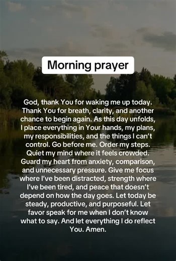 Before the day gets loud, I start it in prayer. Covering this morning with peace, clarity, and trust in God. #morningprayer #startwithgod #dailyprayer #faithroutine #godfirst