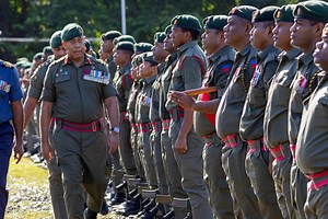 Today marks the first parade of the Commander RFMF Major-General Kalouniwai for this year at the Queen Elizabeth Barracks. The Commander took time to acknowledge the significant contribution of the personnel and urged them to keep maintaining the standard of the institution. | Republic of Fiji Military Forces