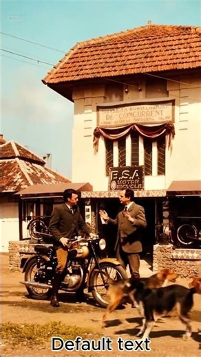 Re-enactment: Rare 1940s BSA Salesman Scene in Bandung • Dogs Loved the Motorcycle Too! #trending