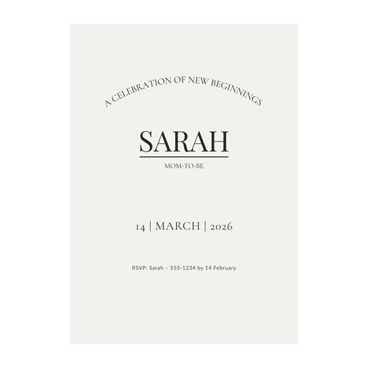 Minimalist Baby Shower Invitation | Elegant Neutral Mom-to-be Invite | Modern Editable Canva Template - Etsy