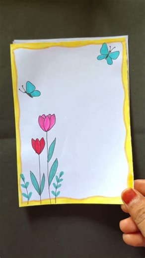 😲😍Don't Miss💕🫠8 Beautiful Border Designs🎉😍 Project Work Designs #viral #shorts